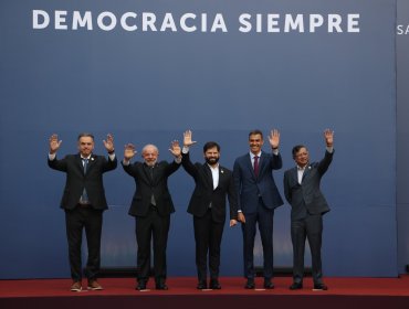 Presidente Boric recibió a mandatarios de Brasil, España, Colombia y Uruguay en La Moneda