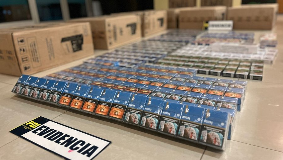Desbaratan banda dedicada al contrabando de cigarros en Valparaíso: se incautaron cerca de 8 mil cajetillas