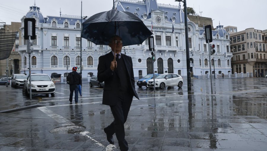 Costa de Valparaíso supera los 86 milímetros de lluvia caída durante el sistema frontal