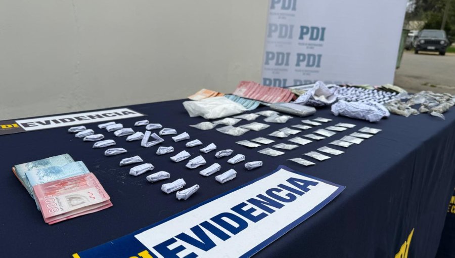 Detienen a dos personas que vendían drogas en su domicilio en Villa Alemana: se les incautó cocaína y cannabis sativa