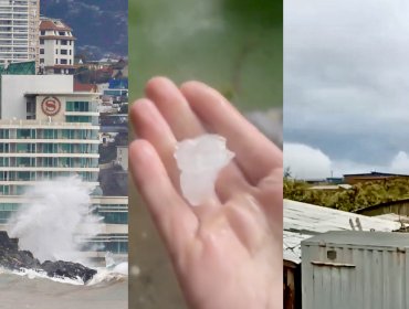 Lluvias, vientos, marejadas, granizos y hasta una presunta tromba marina dejó intenso sistema frontal en la región de Valparaíso