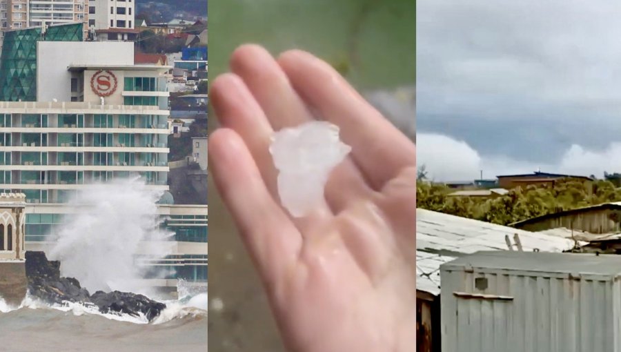 Lluvias, vientos, marejadas, granizos y hasta una presunta tromba marina dejó intenso sistema frontal en la región de Valparaíso
