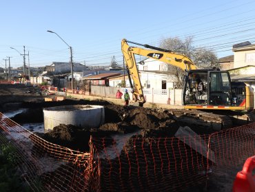 Inspeccionan avances en obras del sistema de aguas lluvia que resolverá constantes inundaciones en sector de San Antonio