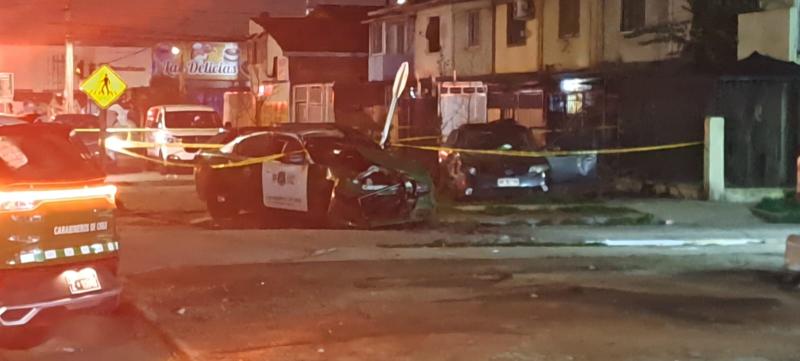 Persecución con balacera, accidente de tránsito y tres detenidos en Lo Prado