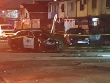 Persecución con balacera, accidente de tránsito y tres detenidos en Lo Prado