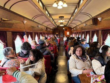 Luego de 30 años, un tren de pasajeros arribó hasta la antigua estación de Los Andes