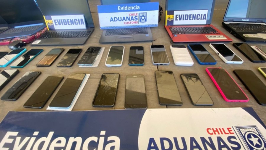 Descubren contrabando desde Valparaíso de celulares y notebooks robados con destino a Haití