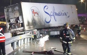 Horrible muerte de camionero en Quilicura: Chocó y se incendió la cabina
