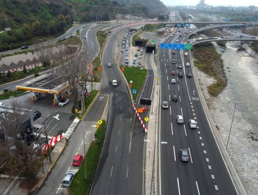 Costanera Norte habilita dos pistas hacia el oriente en el puente Lo Saldes por trabajos de reparación en la zona