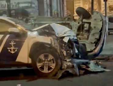 Los nuevos antecedentes del accidente de tránsito que involucró a vehículo de la Armada en Valparaíso y que dejó dos lesionados