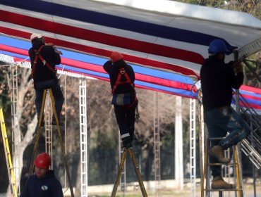Dan inicio a obras para levantar las tradicionales fondas en el Parque O'Higgins de Santiago: seguridad se verá reforzada