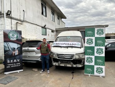 Detienen a hombre que mantenía un automóvil con encargo y otro adulterado en taller mecánico de Viña del Mar