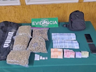 Detienen a una pareja luego de chocar contra un árbol tras eludir control policial en Paillaco: lanzaron un bolso con droga
