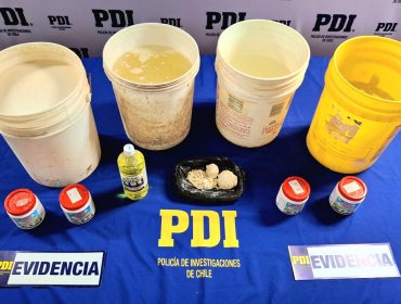 Desarticulan laboratorio clandestino de drogas en Copiapó e incautan más de 500 mil dosis de cocaína
