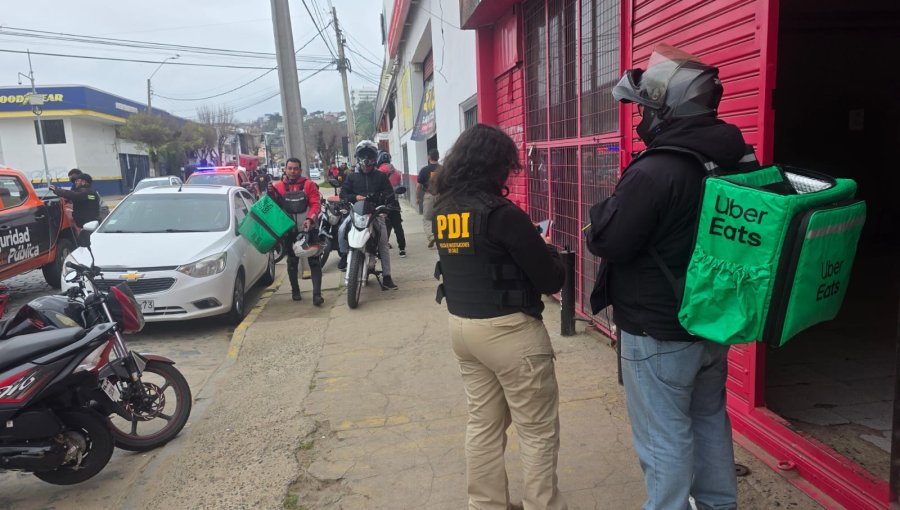 14 motos de delivery fueron retiradas de circulación por no contar con su documentación para circular en Viña del Mar