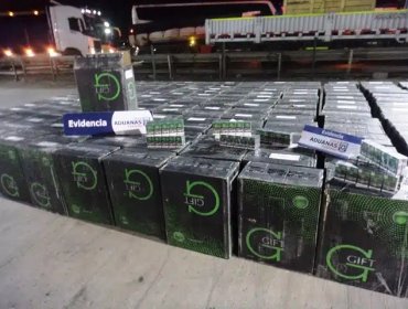 Interceptan en Quillagua un camión con 100 mil cajetillas de cigarrillos de contrabando