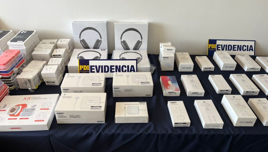 Detienen a cuatro personas e incautan productos falsificados por más de $70 millones en Los Andes