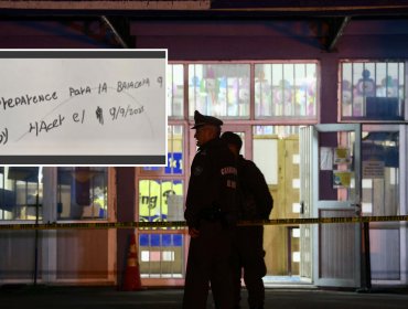Pánico en colegio de Valparaíso: mensaje en baño de varones anuncia una balacera