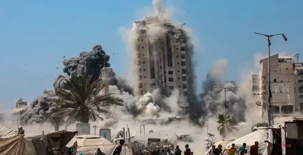 Ejército israelí bombardeó otra torre residencial en Gaza que se encontraba en poder de Hamás