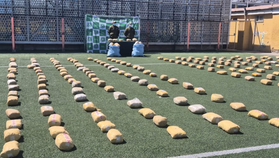 Decomisan más de 400 kilos de marihuana en el sector de Tocorpuri en San Pedro de Atacama