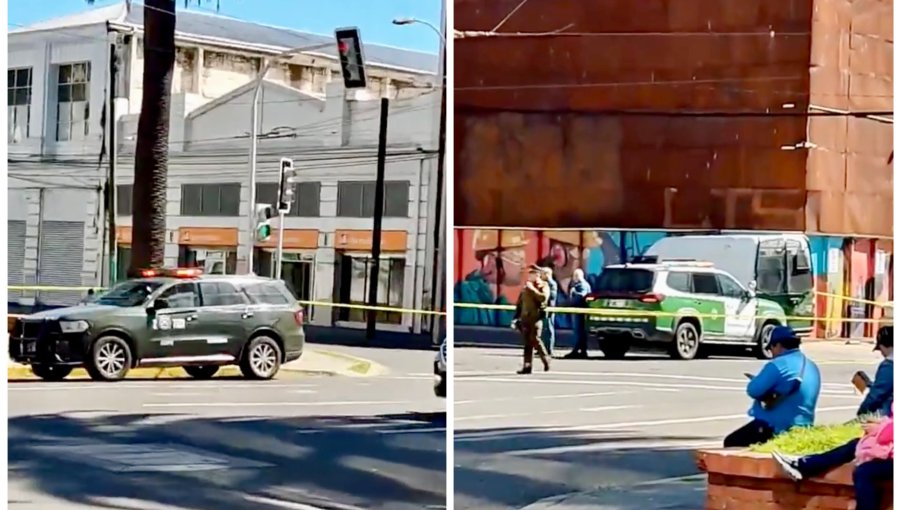 Mochila olvidada generó amplio operativo policial en sucursal bancaria de Valparaíso