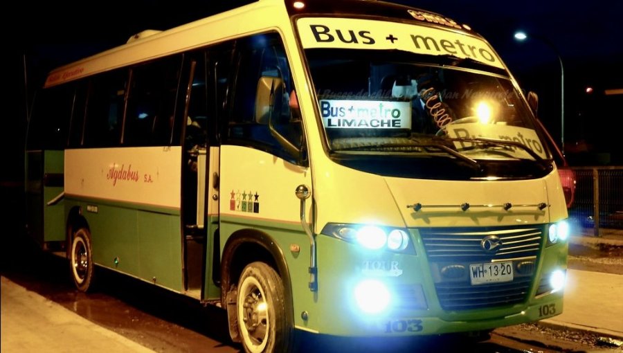 Servicio nocturno de buses reforzará traslados seguros entre Valparaíso y Villa Alemana: operará entre las 23:00 y las 6:00 horas