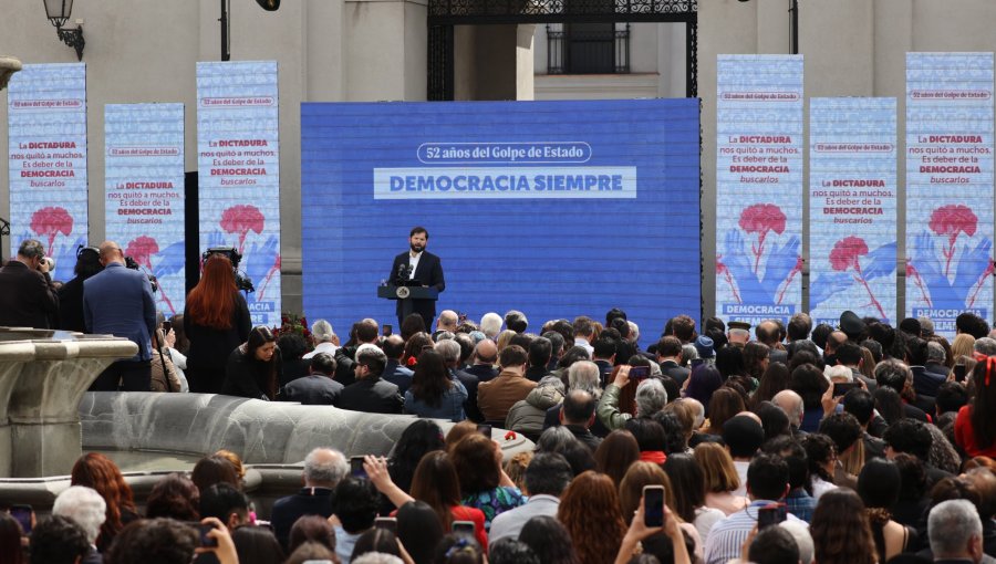 Presidente Boric hizo un llamado a cuidar la democracia en conmemoración de los 52 años del golpe de Estado
