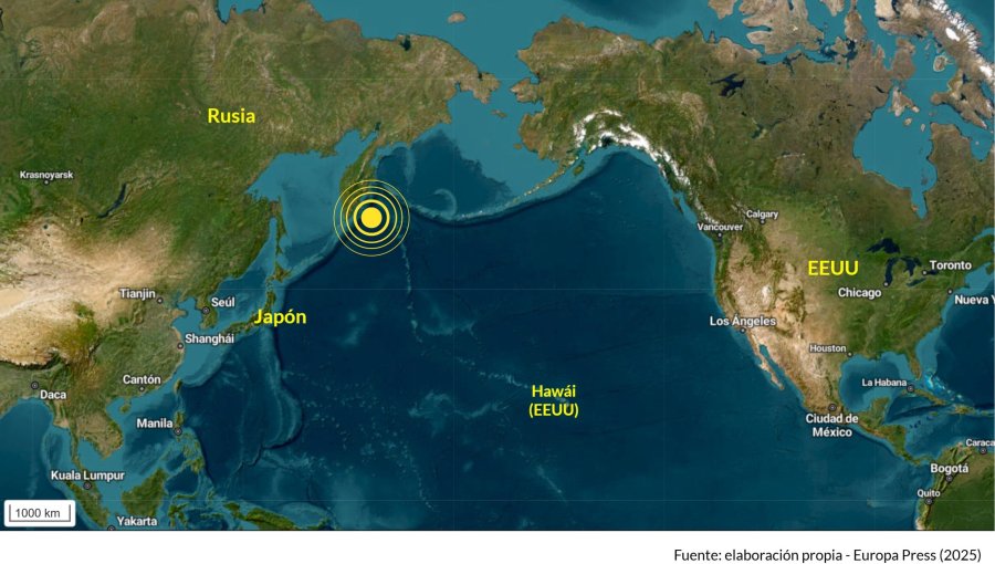 Nuevo terremoto en la península rusa de Kamchatka enciende alarmas de tsunami