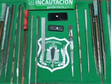 Requisan armas blancas, celulares y drogas durante inédito allanamiento de madrugada en cárceles de Valparaíso y Los Andes