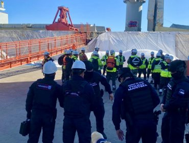 Refuerzan labores de control en embarcaciones y vehículos en puertos de Quintero y Ventanas