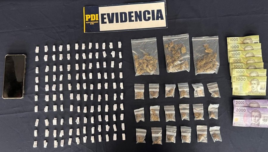 PDI captura en San Antonio a dos sujetos que utilizaban a menor de 13 años para traficar drogas en el sector La Campiña