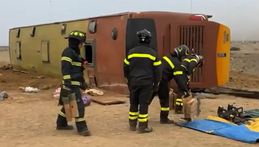 Copiapó: Detienen a chofer de bus accidentado tras dar positivo a test de droga