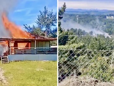 Incendio estructural destruyó una casa de material ligero en el sector de Laguna Verde