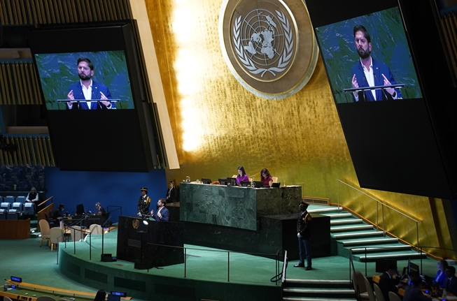 Presidente Boric intervino en la 80° Asamblea General de Naciones Unidas e hizo un llamado a terminar con los conflictos en Gaza y Ucrania