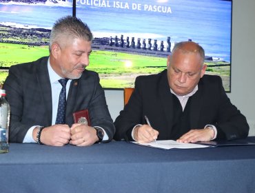 Gobierno Regional de Valparaíso y PDI firman convenio para mejorar complejo policial de Rapa Nui