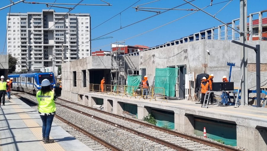 Obras en estación Valencia de Quilpué entran en fase final y alistan su marcha blanca