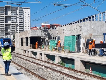 Obras en estación Valencia de Quilpué entran en fase final y alistan su marcha blanca