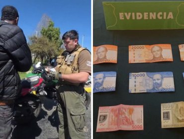 Motociclista venezolano fue detenido tras intentar sobornar a Carabineros en Quillota: quería evitar multa por conducir sin licencia