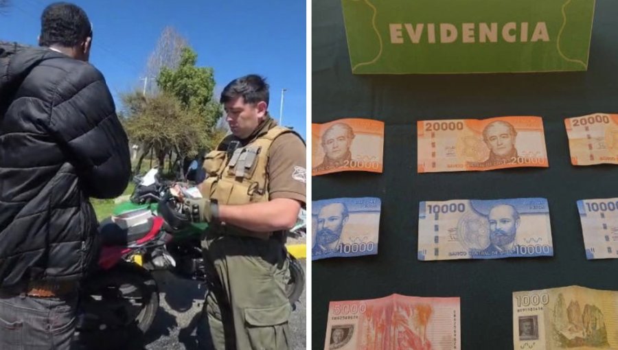 Motociclista venezolano fue detenido tras intentar sobornar a Carabineros en Quillota: quería evitar multa por conducir sin licencia