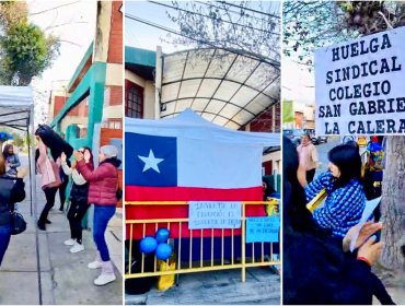 Huelga en colegio San Gabriel de La Calera: trabajadores exigen aumento de sueldos y mejores condiciones laborales y estudiantiles