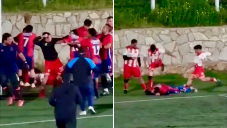 Batalla campal en un clásico del fútbol amateur de Viña del Mar deja brutales escenas de violencia entre los propios jugadores