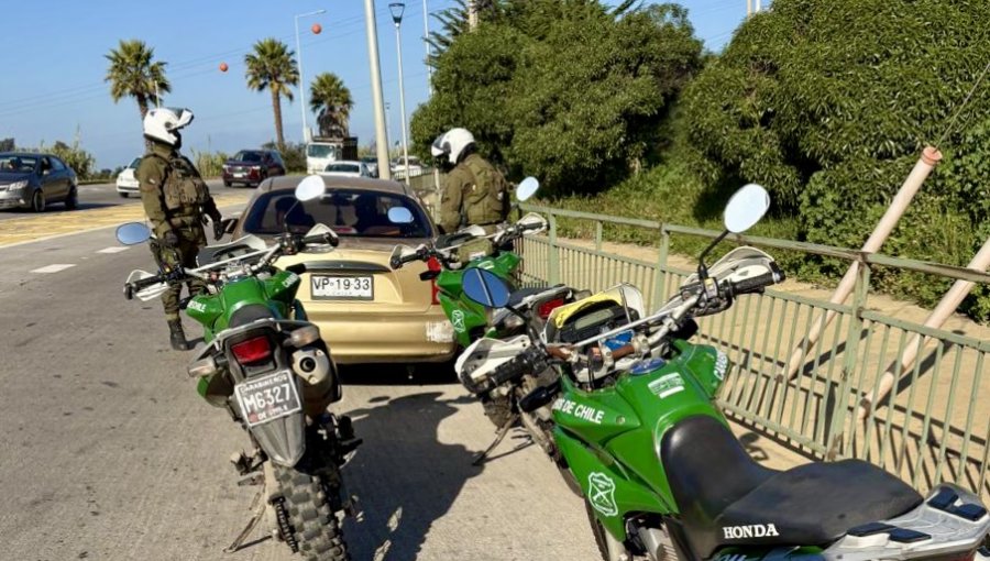 «Ronda Impacto» de Carabineros termina con cuatro detenidos en Concón y Quintero