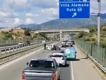 Nuevo accidente en el Troncal Sur: reportan triple colisión vehicular en Villa Alemana