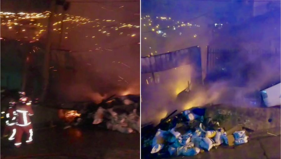 Incendio estructural destruye una casa-habitación en el cerro Cordillera de Valparaíso: no hubo personas lesionadas