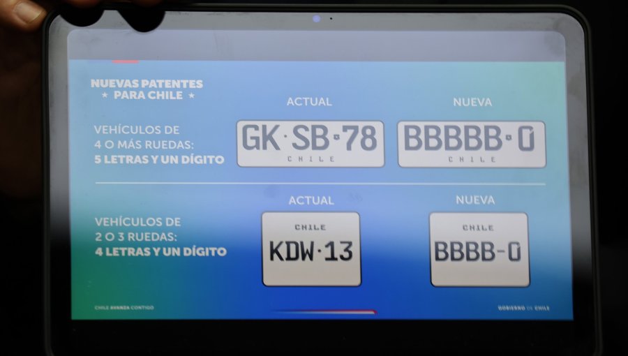 Adiós al formato actual: Patentes de autos estrenarán cinco letras