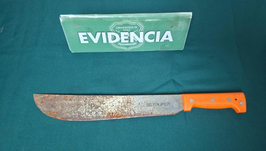 Capturan a delincuente que con un machete intimidó a mujer para robarle su celular y dinero en efectivo en Quilpué