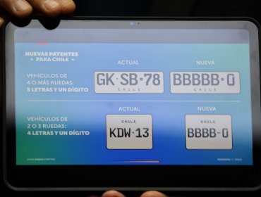 Adiós al formato actual: Patentes de autos estrenarán cinco letras