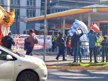 Portuarios volvieron a manifestarse en la Av. Errázuriz: organizaron marcha al Congreso