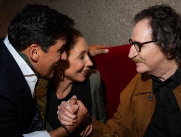 Karen Doggenweiler y Rafael Araneda se reúnen con Charly García en Buenos Aires durante el lanzamiento de su colaboración con Sting