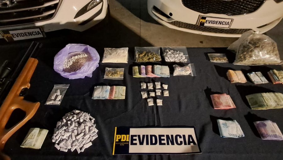 Detienen a cinco integrantes de banda criminal dedicada a la comercialización de drogas en tres poblaciones de Limache